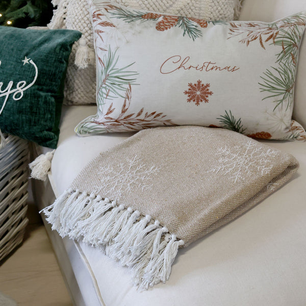 Chic Antique, Aix Plaid Decke mit Eiskristallen.