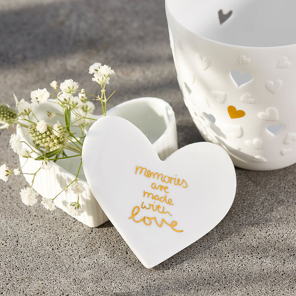 Räder, Hochzeit. Herzdose "Memories made with Love"