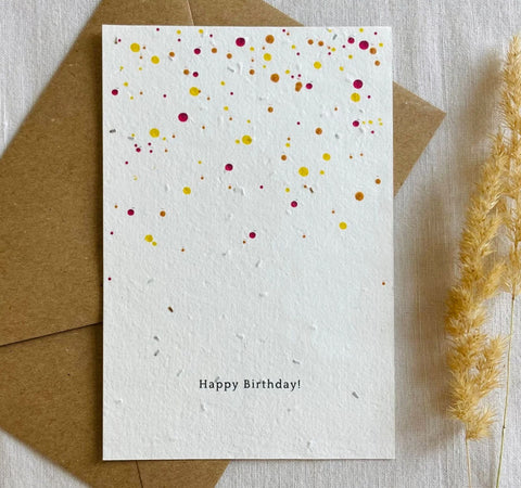 Einpflanzbare " Geburtstagskarte" Happy Birthday