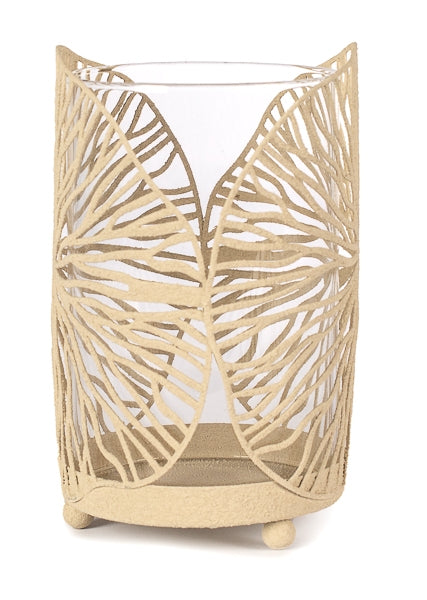 Baden, Windlicht beige, 18 cm