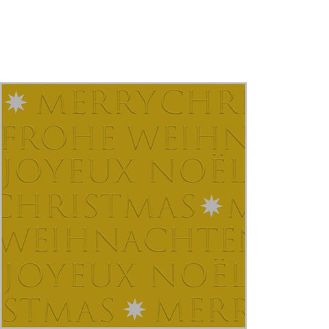 ppd, Weihnachtsservietten, embossed gold