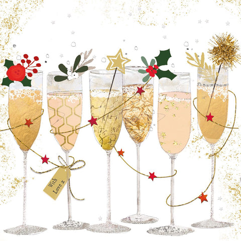 ppd, Weihnachtsservietten "Champagne glasses"