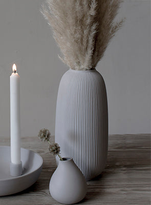 Vase aus Keramik "Åby", hellgrau