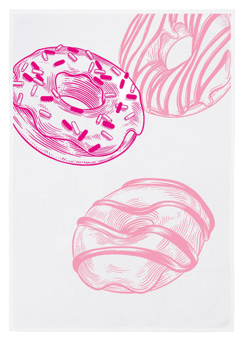 17;30 Hamburg, Geschirrtuch "Donuts", weiß und pink