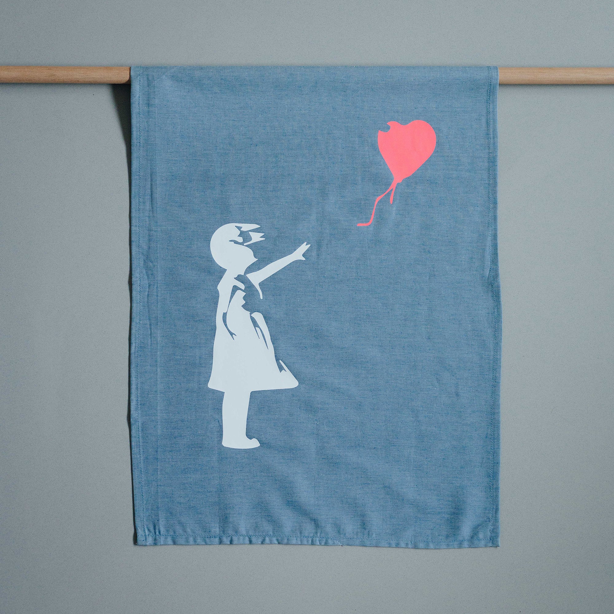 Nicehome, Geschirrtuch, Girl with Balloon, denim