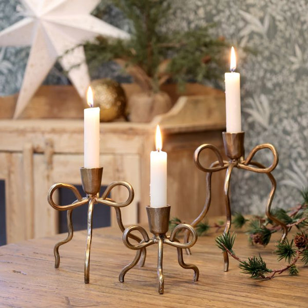 Chic Antique, Kerzenständer mit Schleife, groß