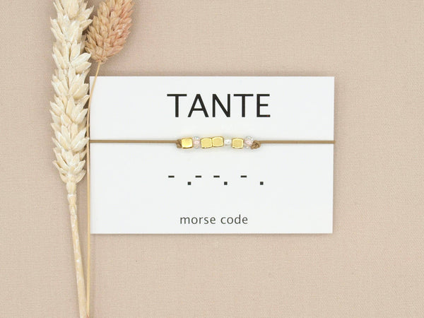 By Indah, Morsecode-Armband Tante, in 3 Varianten erhältlich