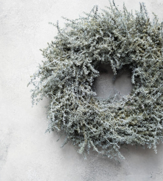 Couronne, Dekokranz aus Asparagus, grau 25 cm