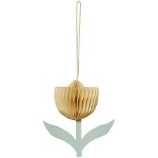 Broste Copenhagen, Tulip Ornament, weiß, buttergelb oder rosepink