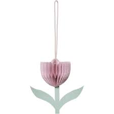 Broste Copenhagen, Tulip Ornament, weiß, buttergelb oder rosepink
