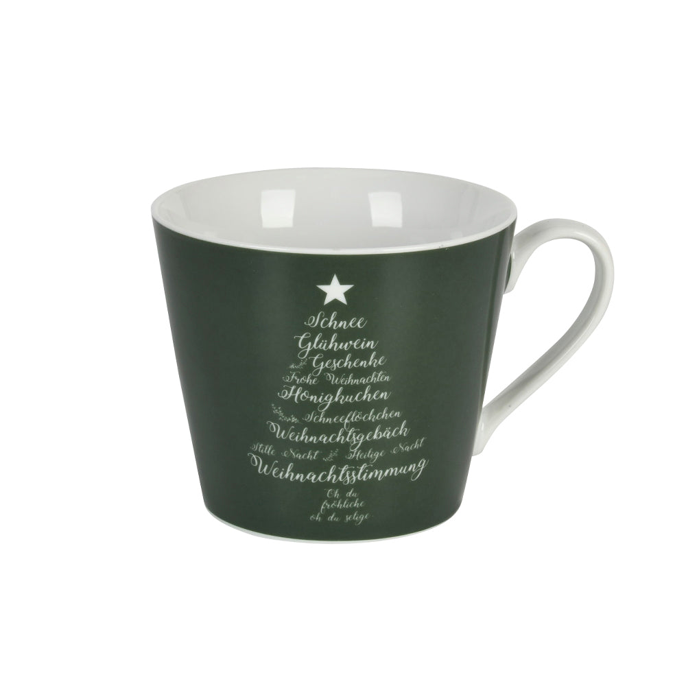 Krasilnikoff, Tasse "Christmas words" green