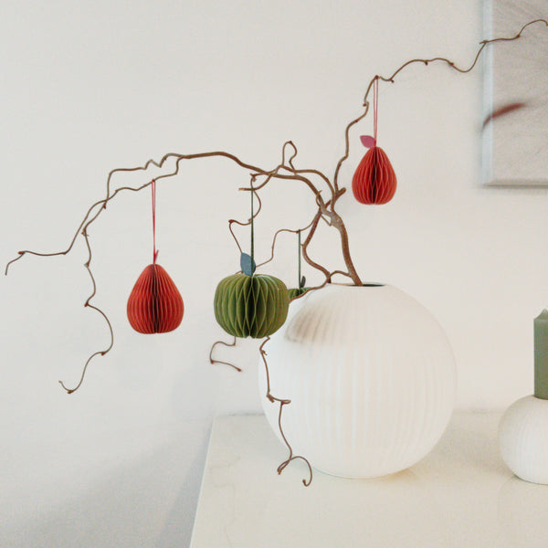 Broste Copenhagen, Papierornament Apfel, light green