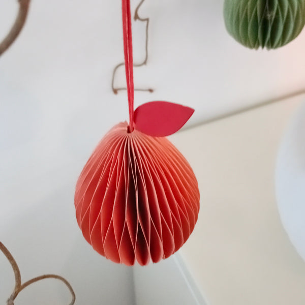 Broste Copenhagen, Papierornament Birne, dusty pink