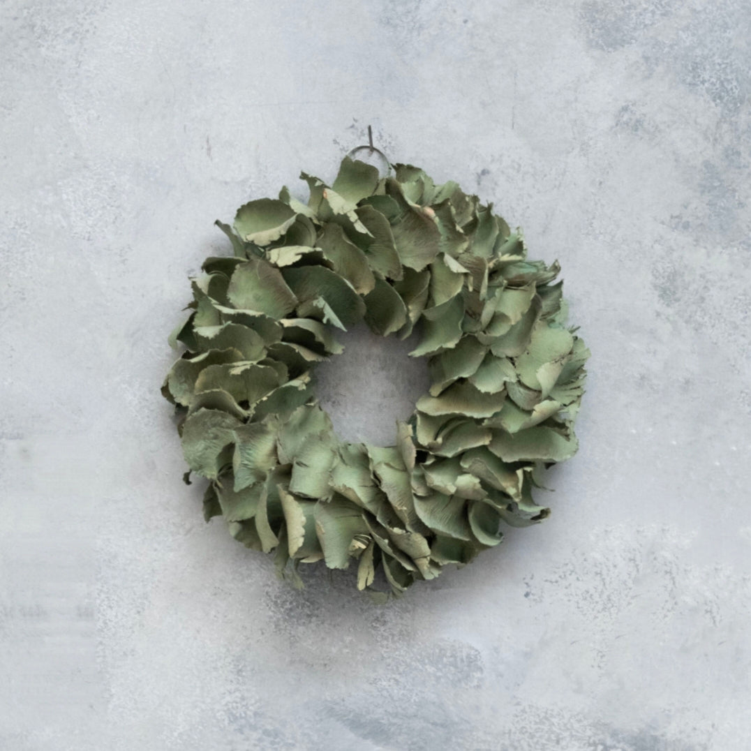 Couronne, Dekokranz aus Palmenblättern, grün 25 cm