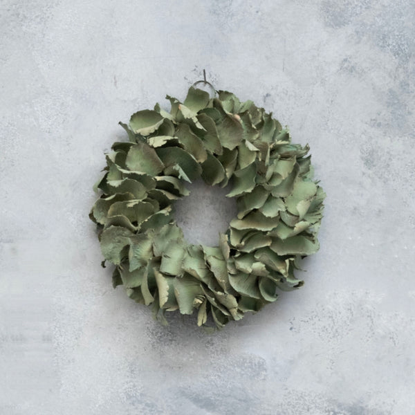 Couronne, Dekokranz aus Palmenblättern, grün 25 cm