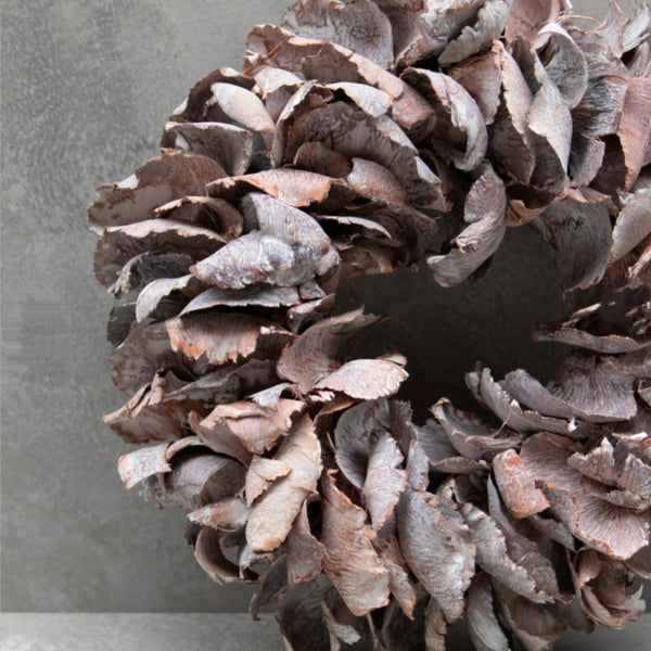 Couronne, Dekokranz aus Palmenblättern, weiß verwaschen 40 cm