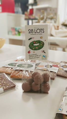 28LOTS, Nougatkugeln - Vollmilch gefüllt mit Haselnussnougat, 60 g