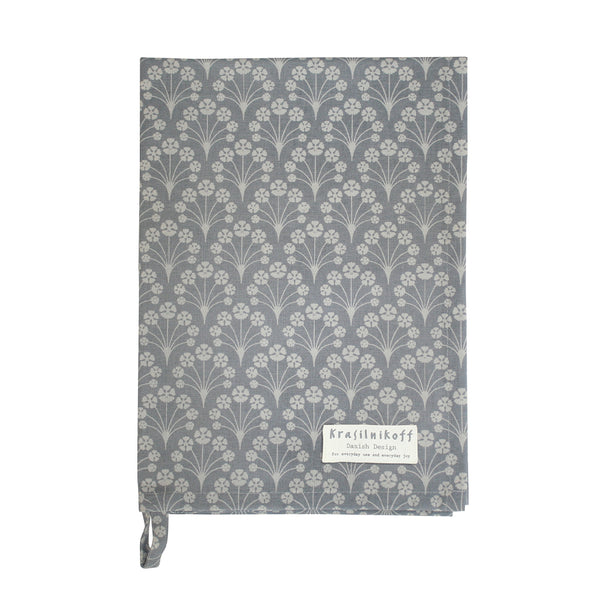 Krasilnikoff, Geschirrtuch  "Bouquet Dusty Blue"