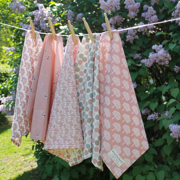 Krasilnikoff Geschirrtuch "Confetti",  rose