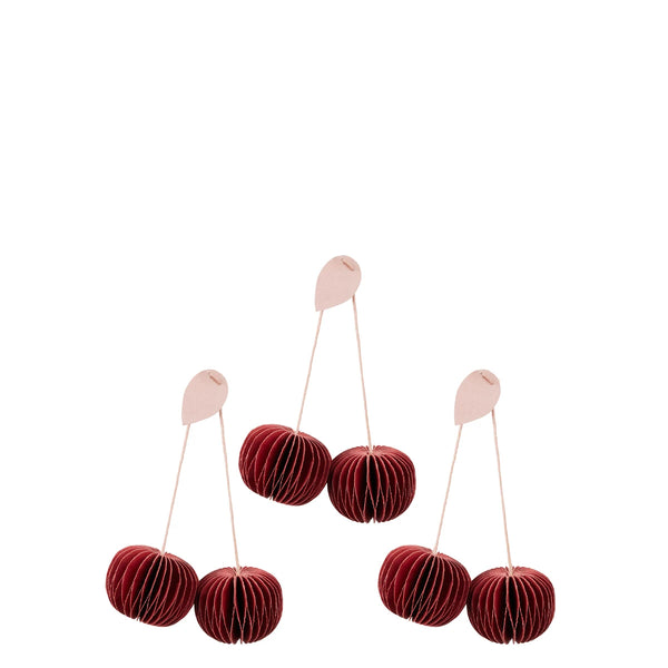 Broste Copenhagen, Cherry Ornaments Set von 3