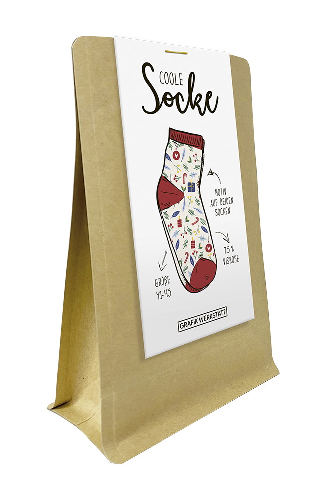 Grafik Werkstatt, Coole Socke "Weihnachten Frohes Fest"
