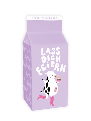 Grafik Werkstatt, Schaumzuckerkühe "Lass dich feiern"