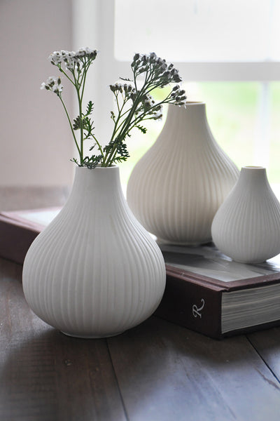 Vase aus Keramik "Ekenäs", weiß L