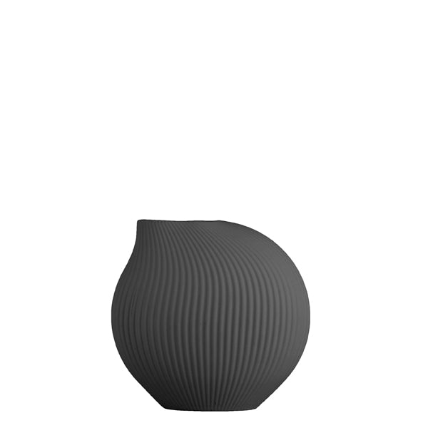 Vase aus Keramik "Lerbäck", dunkelgrau