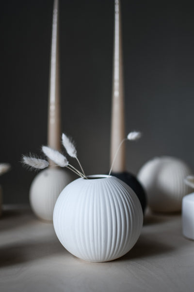 Storefactory, Vase "Vena", weiß S