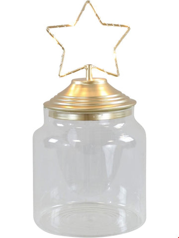 Glasdose mit LED, "Stern"