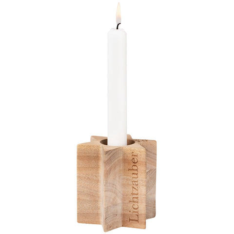 Räder, Kerzenhalter Holzstern "Lichtzauber"